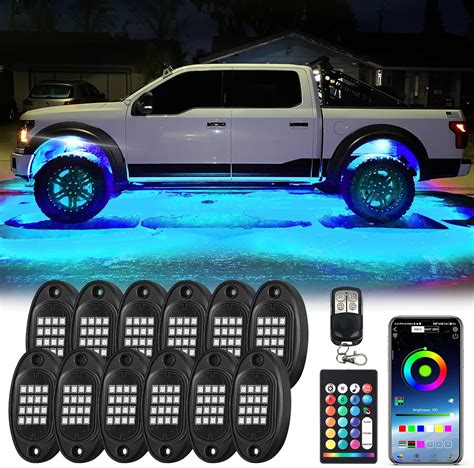 Amazon Pods Segmented Rgb Led Rock Lights With App Rf Remote