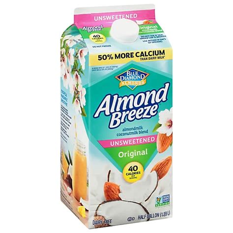 Almond Breeze Coconut Unsweetened Original Almond Milk 64 Oz Albertsons