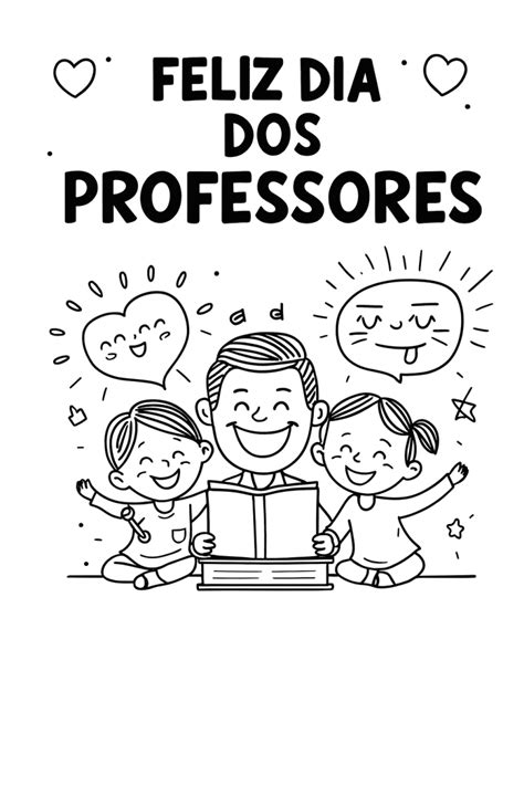 Celebre o Dia do Professor com Sorrisos para imprimir e colorir