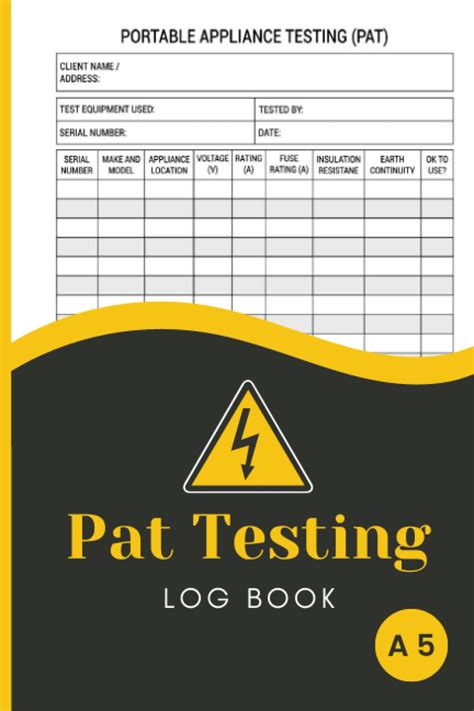 Pat Testing Log Book A Small Portable Appliance Testing Of Electrical