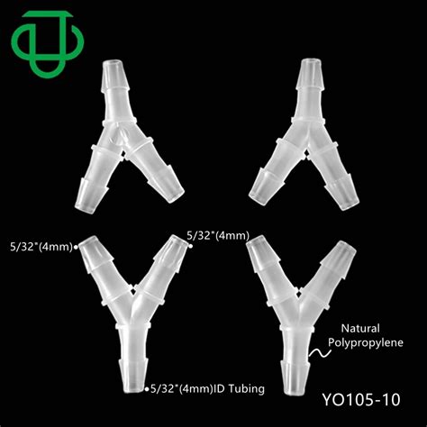 Ju Plastic Wye Pipe Fitting 5 32 Tube ID 4mm Equal Barb Y Shape 3 Ways
