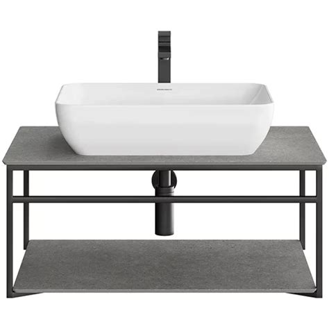 Консоль для раковины черный матовый Kerama Marazzi Plaza Next PL.N.80. ...