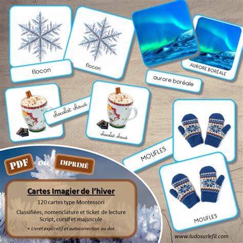 Cartes Imagier De L Hiver Ludo Sur Le Fil