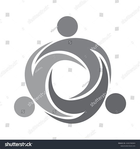 People Circle 2 Logo Icon Template Stock Vector Royalty Free