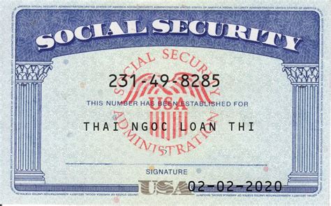 Social Security Card Template Free