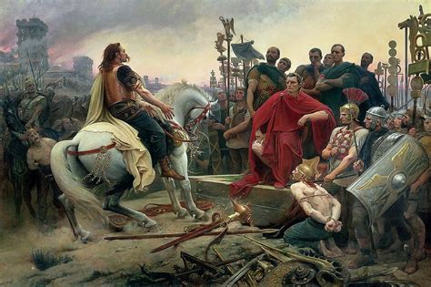 Leader Of The Gauls France Vercingetorix Surrendering To Julius