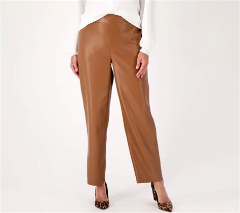 Girl With Curves Vegan Leather Crop Pant Qvc