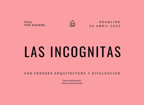 VAD 09 Call for Papers Las incógnitas Tecnne arquitectura y contextos