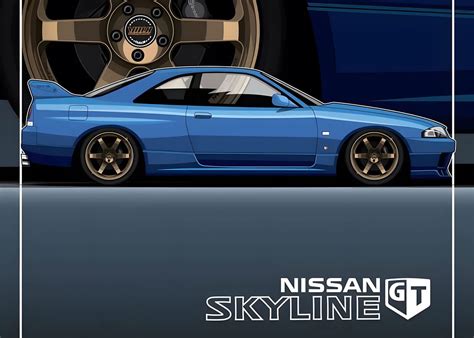 Nissan Skyline Gtr Poster Picture Metal Print Paint By Alex Romiro