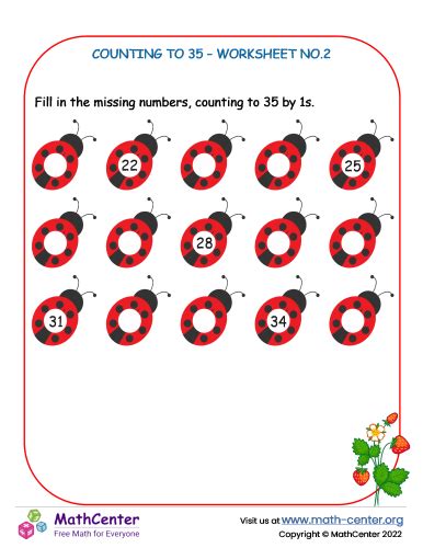 Counting to 35 - No.2 | Worksheets | Math Center