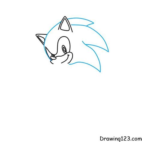 How To Draw Sonics Head