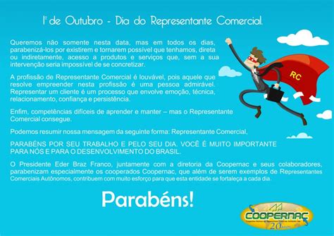 De Outubro Dia Do Representante Comercial Coopernac