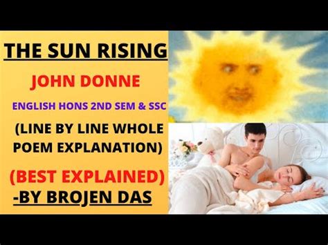 The Sun Rising John Donne The Sun Rising Analysis Line By Line The