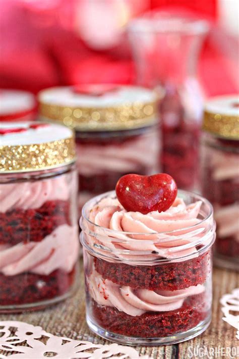 Red Velvet Cake In A Jar From Mason Jar Desserts Cake In A Jar Red Velvet Cake