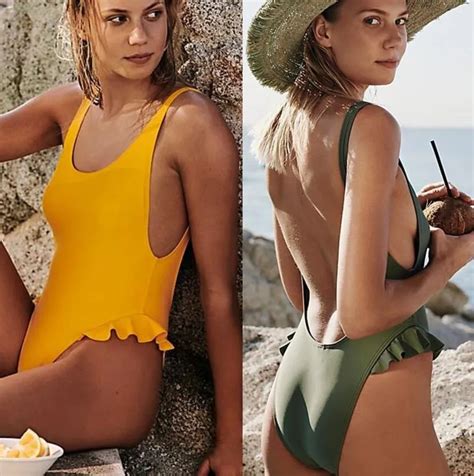 Luxury Designer Swimsuit New Backless Triangle One Piece Swimwear For Women Vest Sexy Bikini