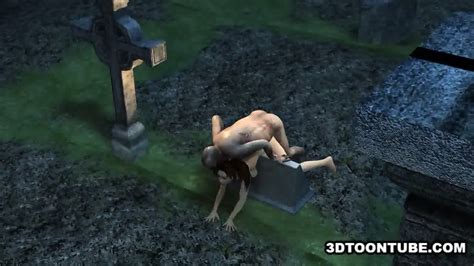 Busty 3D Cartoon Babe Getting Fucked Hard By A Zombie