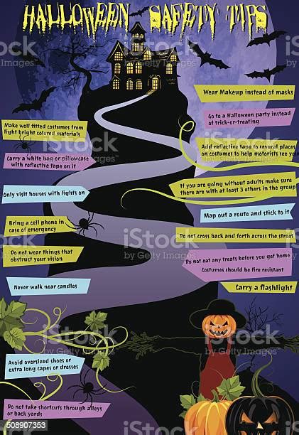 Halloween Haunted House Safety Tips Infographic Stock Illustration ...