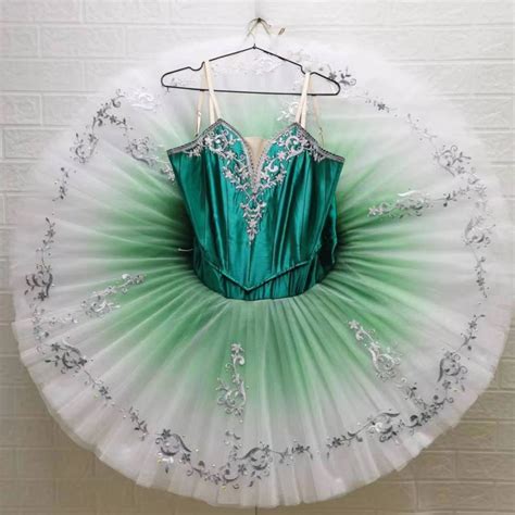 Green Satin Tutu Twirling Ballerinas