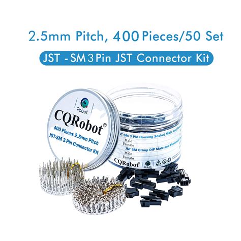 Mua CQRobot 50 Sets 400 Pieces 2 5mm Pitch JST SM 3 Pin JST Connector