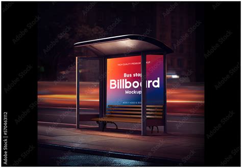 Bus Stop Billboard Mockup Stock Template | Adobe Stock