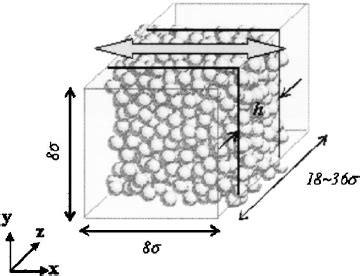 Schematic View Of Model Free Standing Polymer Thin Film The Arrow On