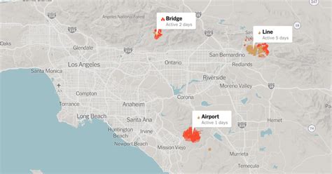 Maps Tracking The Wildfires Around Los Angeles The New York Times