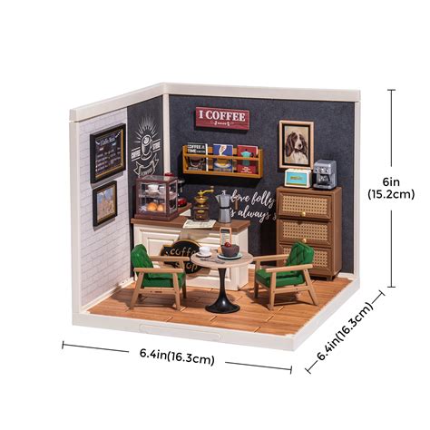 Rolife Super Creator Daily Inspiration Cafe Plastic Diy Miniature House Kit Dw001 Robotime Store