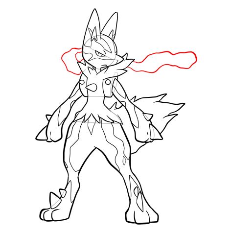 How To Draw Mega Lucario A Step By Step Guide