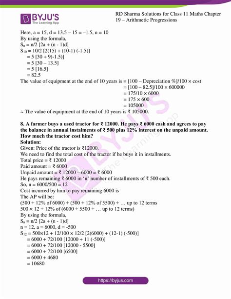 RD Sharma Solutions For Class 11 Maths Updated 2023 24 Chapter 19