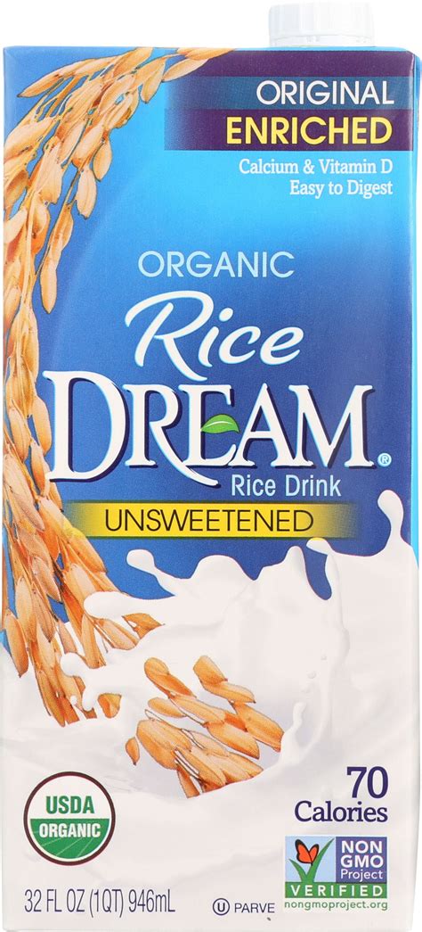 Rice Dream Organic Unsweetened Enriched Original Rice Milk Fl Oz