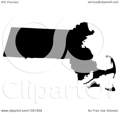 Royalty Free Vector Clip Art Illustration Of A Black Silhouetted Shape Of The State Of