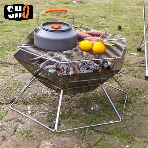 Outdoor Folding A O Inoxid Vel Grill Churrasco Rack Fog O A Carv O