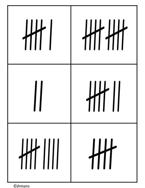 Tally Marks And Use Objects To Go With Them