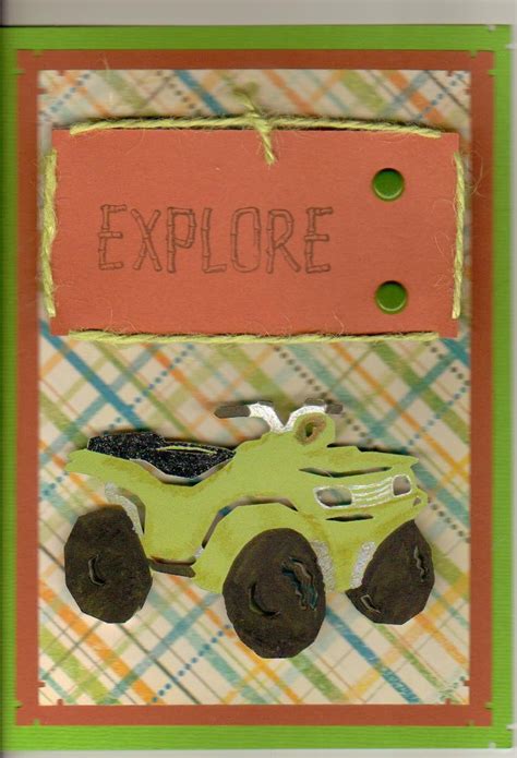 Explore Stamp By Fiskers 4 Wheeler From Cricut Camping Cartridge