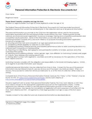 Pipeda Consent Form Template Fill Online Printable Fillable Blank