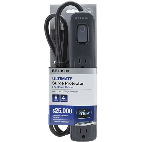 Belkin Bv106000 04 Blk 6 Outlet Surge Protector Bv106000 04 Blk