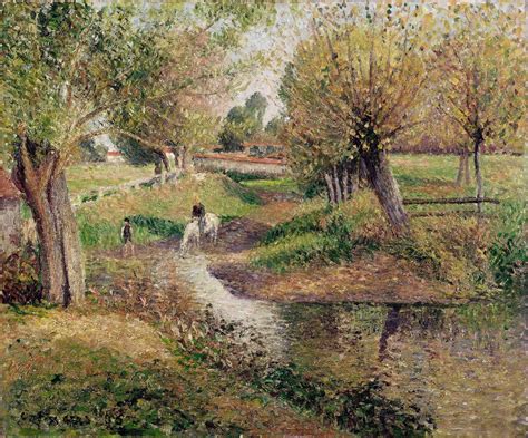 Camille Pissarro - L'Abreuvoir, Éragny [1895] | Camille pissarro ...