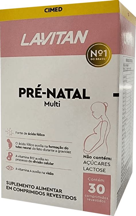 Cimed Lavitan Suplemento Alimentar Gestante Pré Natal Multi 30 Comprimidos