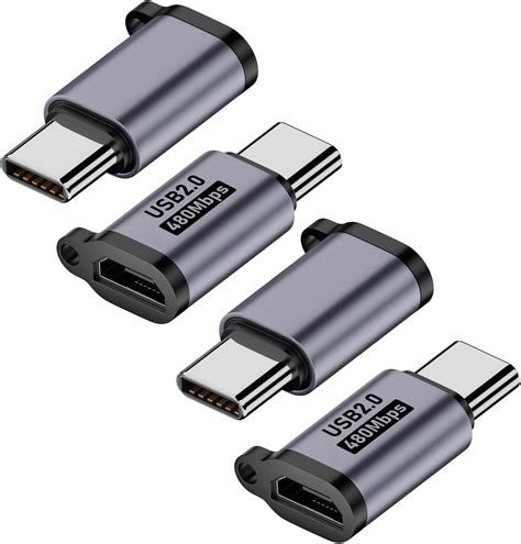 Areme Micro Usb 20 To Usb C Adapter 4 Pack Micro Usb Female To Usb Type C Male