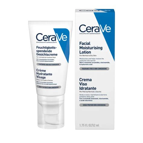CeraVe Crema Idratante Viso Per Pelli Da Normali A Secche 52 ml