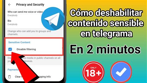 C Mo Desactivar El Contenido Sensible En Telegram C Mo Deshabilitar