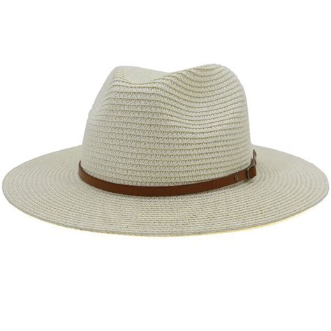 Cocopeaunt Ht Men Women Summer Sun Hat Unisex Beach Cap Leather