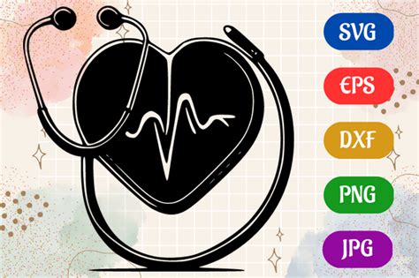 Stethoscope Black Svg Vector Gráfico Por Creative Oasis · Creative Fabrica