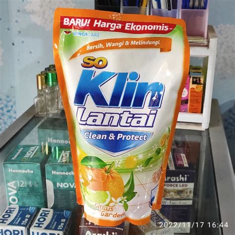 Jual So Klin Lantai Clean Protect 700ml Citrus Garden Pembersih