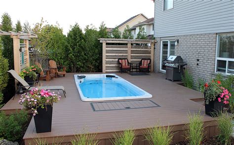 Deck With Swimspa Landscape Toronto By Earthscape Landscape