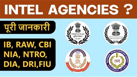 Types Of Intelligence And Investigation Agencies In India Hindi Youtube