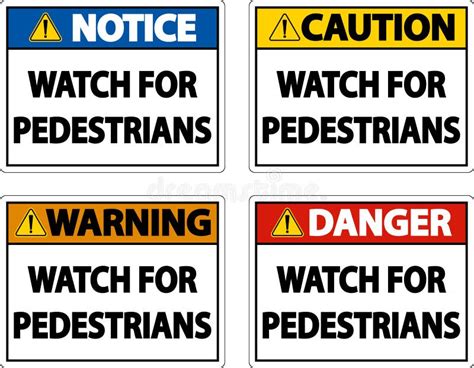 Watch Out Pedestrians Stock Illustrations – 34 Watch Out Pedestrians ...