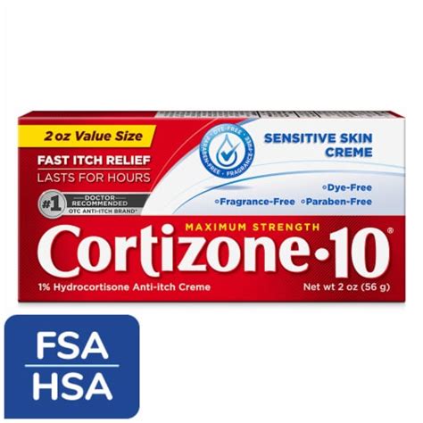 Cortizone 10® Maximum Strength Sensitive Skin Anti Itch Cream 2 Oz King Soopers