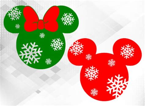 Mickey Snowflakes Svg Christmas Mickey Svg Mickeys Very Etsy