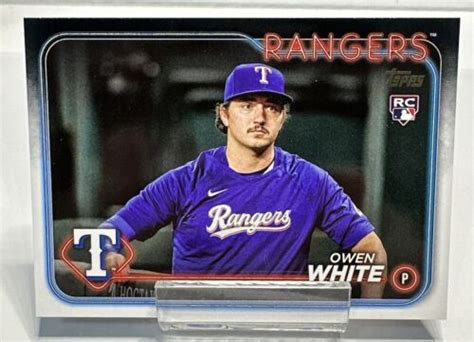 Topps Owen White Rookie Golden Mirror Ssp Variation Tx Rangers Ebay